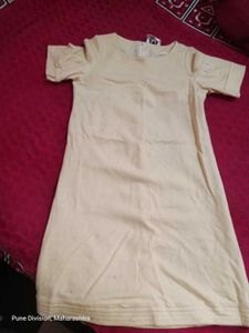 Comfortable Cream woolen bodycon dress