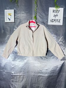 NINE WEST Cream Bomber Jacket
