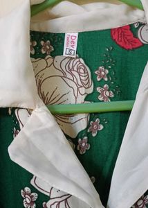 Green Floral Midi Dress