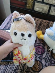Cute Dog Plush Toy with Sunglasses