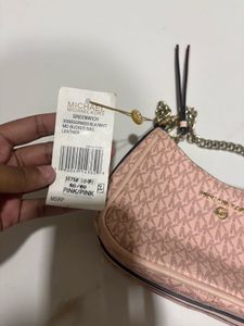 Michael Kors Pink Signature Logo Shoulder Bag
