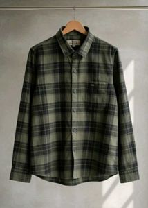 Men's Green Plaid Flannel Shirt