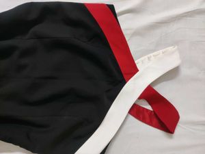 Black Dress with Red &amp; White Accents