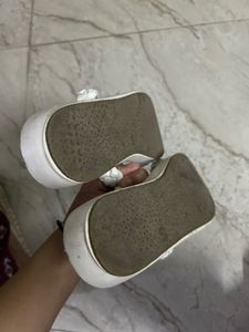 Cogner White Braided Sandals