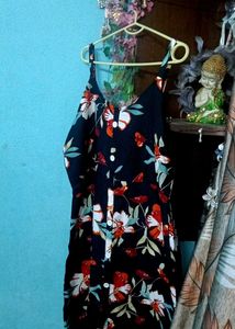 Floral Print Button-Front Mini Dress