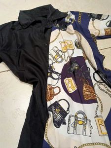 Unique Black &amp; Patterned Dress