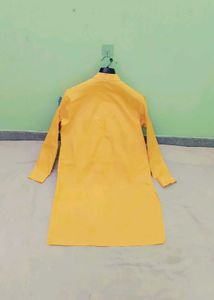 Men's New Pure cotton Yellow Kurta