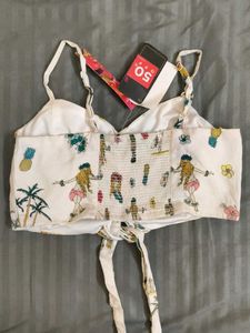Summer Vibes Tie-Front Crop Top
