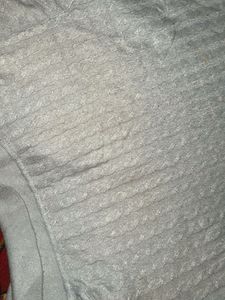 Light Blue Textured Tunic Top