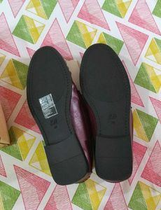 H&amp;M Burgundy Leather Loafers
