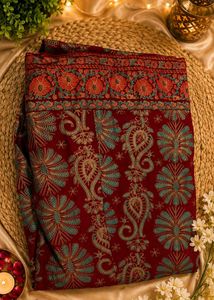 Maroon Printed Anarkali Kurta / Long Dress