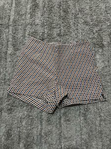 Zara high-waist houndstooth or patterned tailored