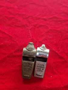 2 pcs Vintage ACME Thunderer Whistles Set