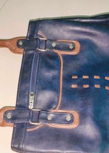 Blue imported Leather handbagBag