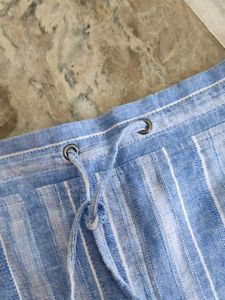 Striped Linen  Shorts