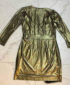 Shimmery Gold Mini Dress