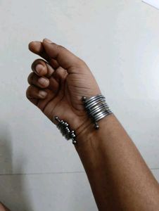 silver metallic Bracelet