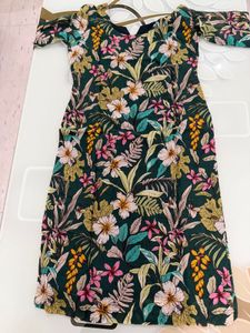 Women's Floral Print Short Sleeve Dress