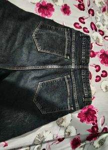 Stylish Washed Black Denim Jeans