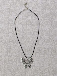Silver Butterfly Pendant Necklace