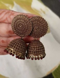 Ethnic Maroon Jhumka