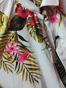 Men's Floral Print Short Sleeve Shirt