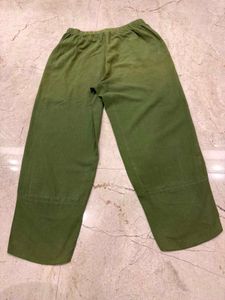 Olive Green Cropped Pants