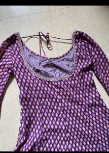 💥Purple Patterned Long Sleeve Dress💥
