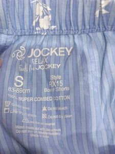 Blue jockey Striped Pajama Shorts