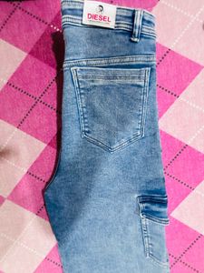 Light Wash Cargo Jeans