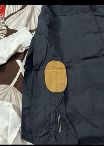 Zara Black Shirt with Tan Pockets