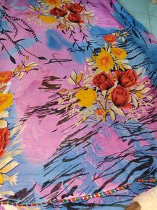 Printed Saree With Unstitched Blouse