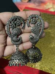 Antique Peacock Jhumka Earrings