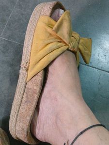 Yellow Bow Sandals