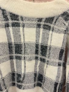 Cozy Plaid Off-Shoulder Sweater