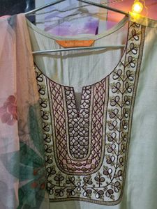 indo era organza kurta cotton set