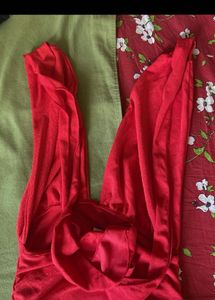 Chic Red Long Sleeve Mini Dress
