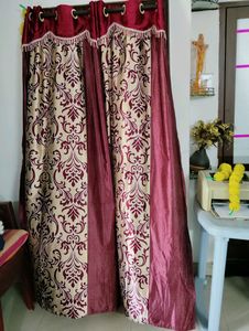 Door Curtains-4  Dark Red Like maroon