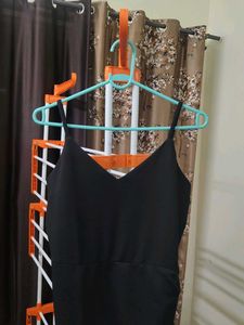 Elegant Black Spaghetti Strap Maxi Dress