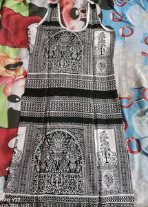 2 Black &amp; White Patterned kurtas