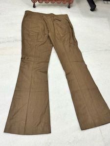 Men's Brown Flared Trousers