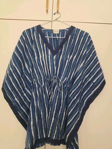 Blue Striped Kaftan Kurta