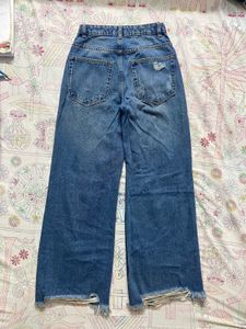 Max Trendy Ripped Wide-Leg Jeans