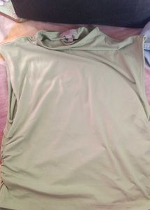 Stylish Ruched Mock Neck Top