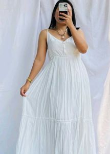 Flowy White Maxi Dress