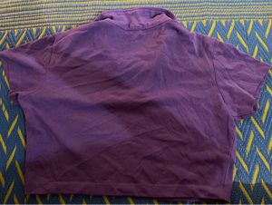 Purple Cropped Polo T-Shirt