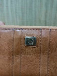 Classic Brown Leather Zip-Around Wallet