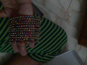 Set of Colorful Beaded Bangles