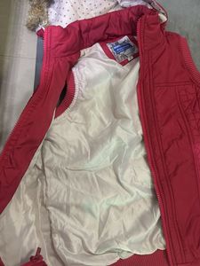Red Hooded Padded Vest