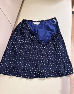 Navy Floral Mini Skirt